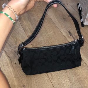 Black coach mini purse